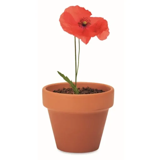 Gift Campaign Vasetto di terracotta personalizzabile con semi di Papavero> Vasetti Con Semi