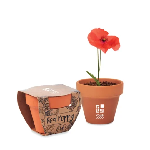 Gift Campaign Vasetto di terracotta personalizzabile con semi di Papavero> Vasetti Con Semi