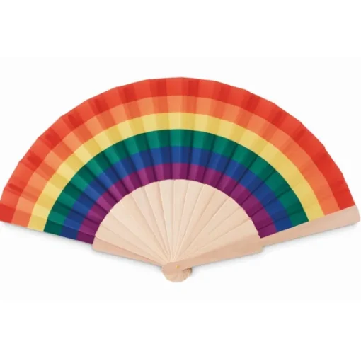Gift Campaign Ventagli da personalizzare con motivo arcobaleno Rainbow Fan> Ventagli