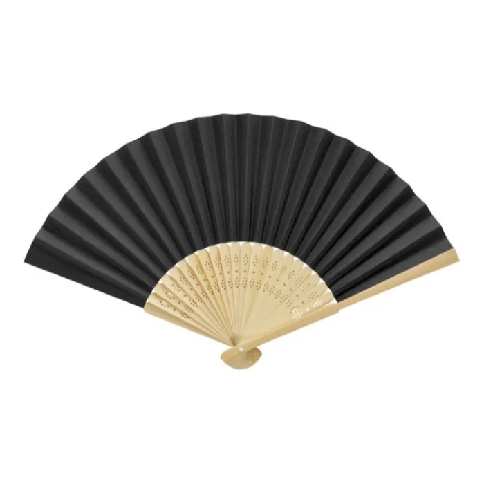 Gift Campaign Ventaglio in bambù e carta con decorazioni perforate sulle stecche> Ventagli