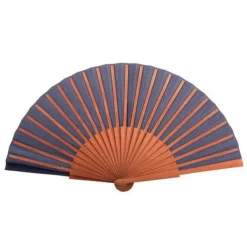 Gift Campaign Ventaglio personalizzabile in legno scuro e tessuto di poliestere 23cm></noscript> Ventagli