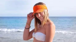 Gift Campaign Visiere pubblicitarie in colori vivaci regolabile con velcro Sun></noscript> Cappellini Personalizzati