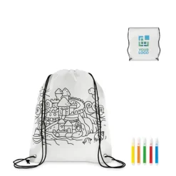 Gift Campaign Zainetto a sacca per bambini colorabile e pennarelli inclusi Color Fun><noscript><img width=