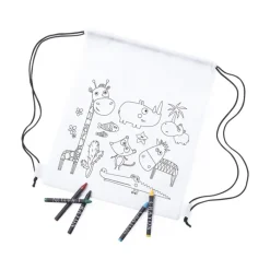 Gift Campaign Zainetto a sacca per bambini colorabile soggetti animali Safari (Kids)><noscript><img width=