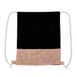 Gift Campaign Zainetto a sacco bicolore in 100% cotone con base in juta 120g/m2></noscript> Sacche Personalizzate