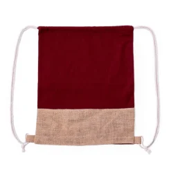 Gift Campaign Zainetto a sacco bicolore in 100% cotone con base in juta 120g/m2></noscript> Sacche Personalizzate