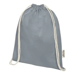 Gift Campaign Zainetto con corde in cotone riciclato certificato resistente 140g/m²><noscript><img width=