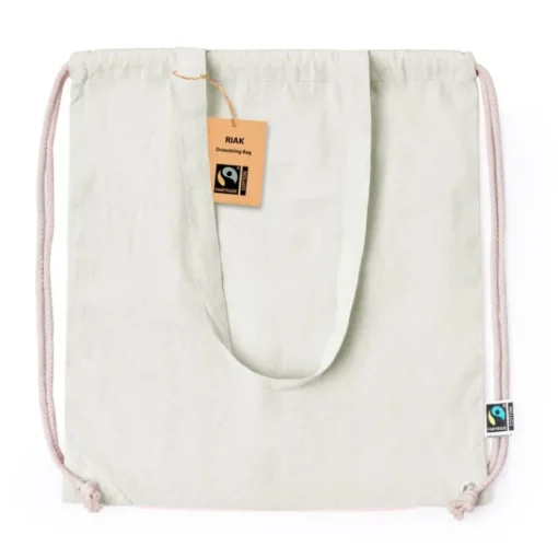 Gift Campaign Zainetto con coulisse e manici lunghi in cotone GRS 140 g/m² Fairtrade> Sacche Personalizzate|Shopper In Cotone Personalizzate