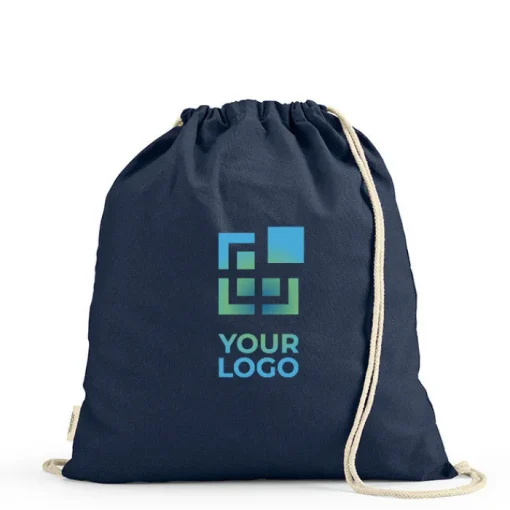 Gift Campaign Zainetto con coulisse ecologico in cotone riciclato da 140g/m2 ed rPET> Sacche Personalizzate