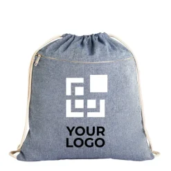 Gift Campaign Zainetto coulisse cotone riciclato con tasca 140 g/m2 Neutral Colors><noscript><img width=