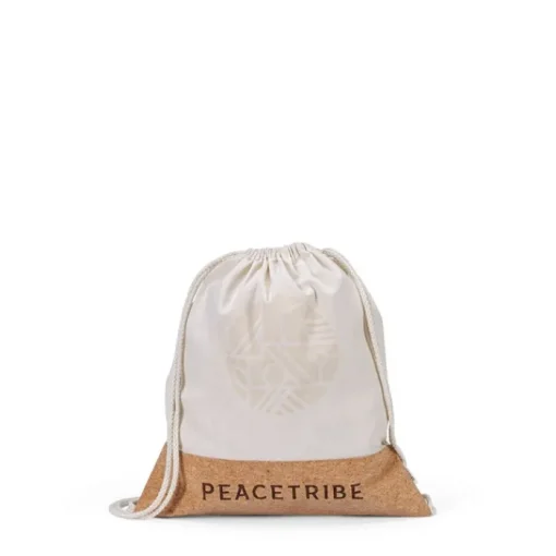 Gift Campaign Zainetto in cotone riciclato da 180 g/m2 ed rPET con base in sughero> Sacche Personalizzate
