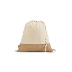 Gift Campaign Zainetto in cotone riciclato 180 g/m2 con base in iuta da 275 g/m2> Sacche Personalizzate