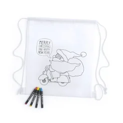 Gift Campaign Zainetto per bambini che si può colorare con scritta Merry Christmas></noscript> Gadget Natalizi