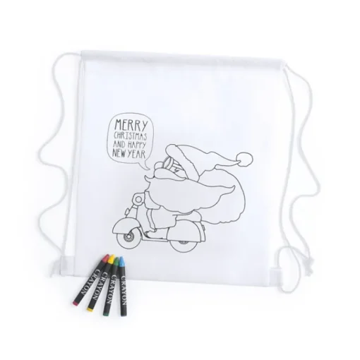 Gift Campaign Zainetto per bambini che si può colorare con scritta Merry Christmas> Gadget Natalizi