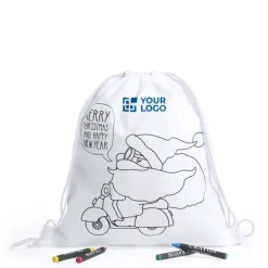 Gift Campaign Zainetto per bambini che si può colorare con scritta Merry Christmas></noscript> Gadget Natalizi