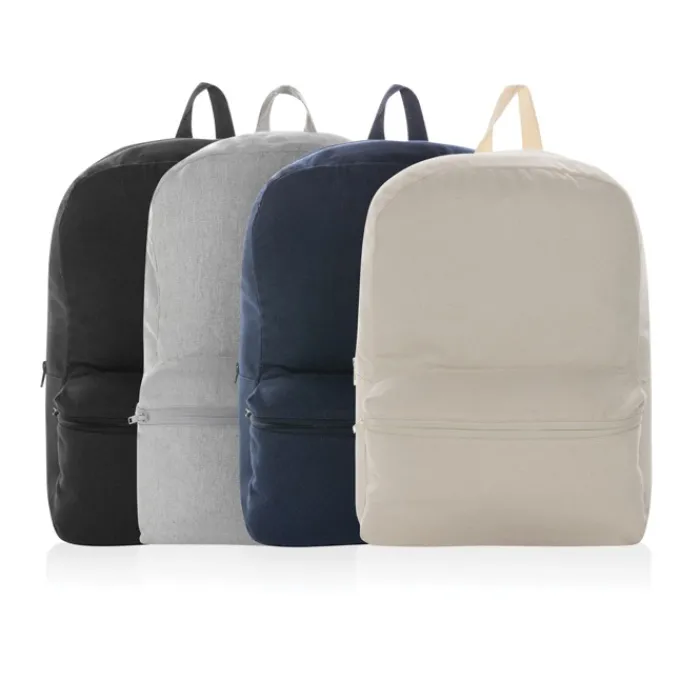 Gift Campaign Zaini pubblicitari riciclati colori naturali tela 285g/m2 EcoTrace Raw> Zaini Da Viaggio
