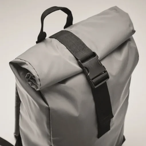 Gift Campaign Zaini roll top con tasca per pc da 15'' in poliestere 190T riflettente> Zaini Porta Pc