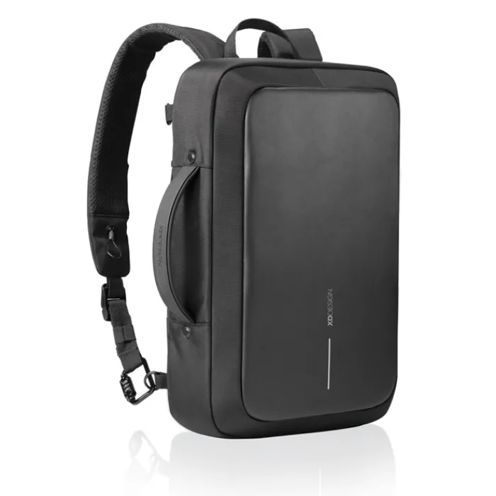 Gift Campaign Zaino antitaccheggio in rPET che si trasforma in valigetta per PC 16''> Zaini Porta Pc