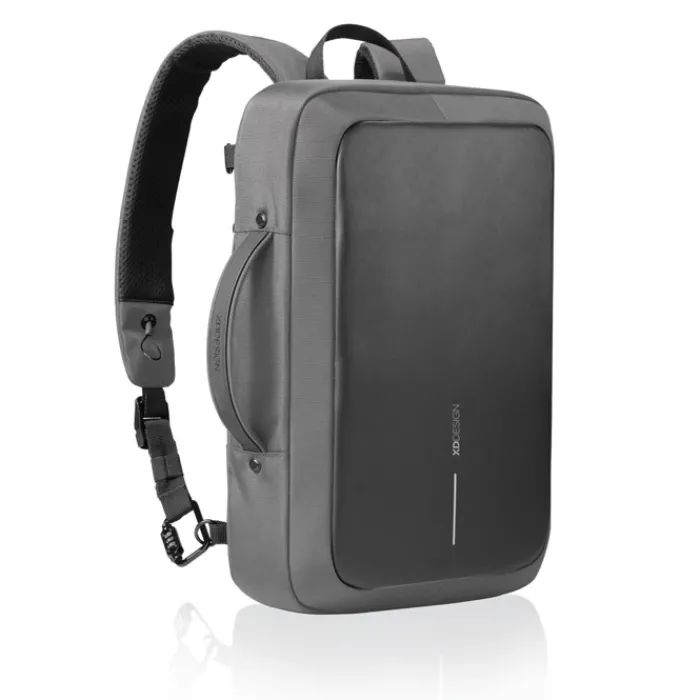 Gift Campaign Zaino antitaccheggio in rPET che si trasforma in valigetta per PC 16''> Zaini Porta Pc