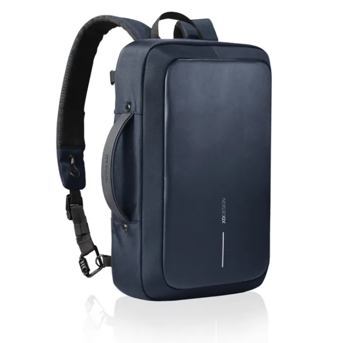 Gift Campaign Zaino antitaccheggio in rPET che si trasforma in valigetta per PC 16''> Zaini Porta Pc