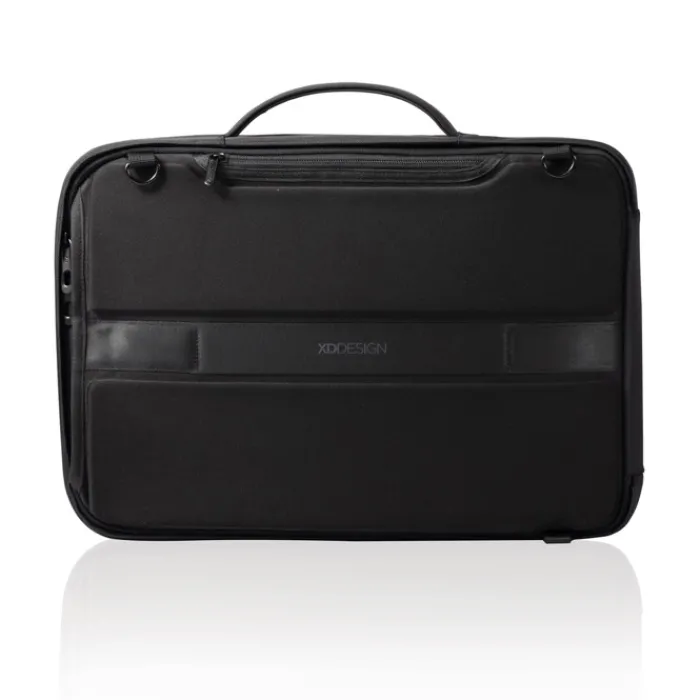 Gift Campaign Zaino antitaccheggio in rPET che si trasforma in valigetta per PC 16''> Zaini Porta Pc