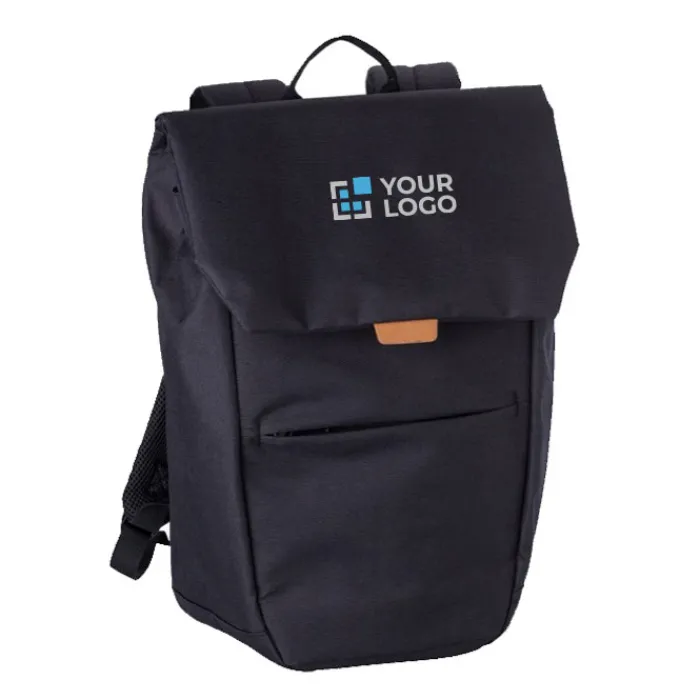 Gift Campaign Zaino con dettaglio in PU sulla patta con bottone e tasca per pc 15''> Zaini Porta Pc