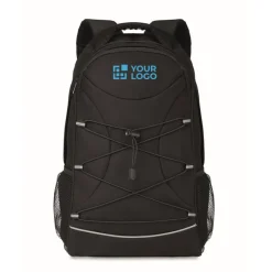 Gift Campaign Zaino cordini in tinta e dettagli riflettenti con tasche a rete RPET></noscript> Zaini Sportivi