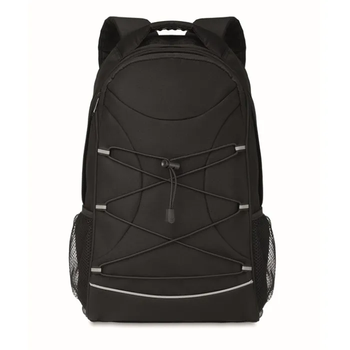 Gift Campaign Zaino cordini in tinta e dettagli riflettenti con tasche a rete RPET> Zaini Sportivi