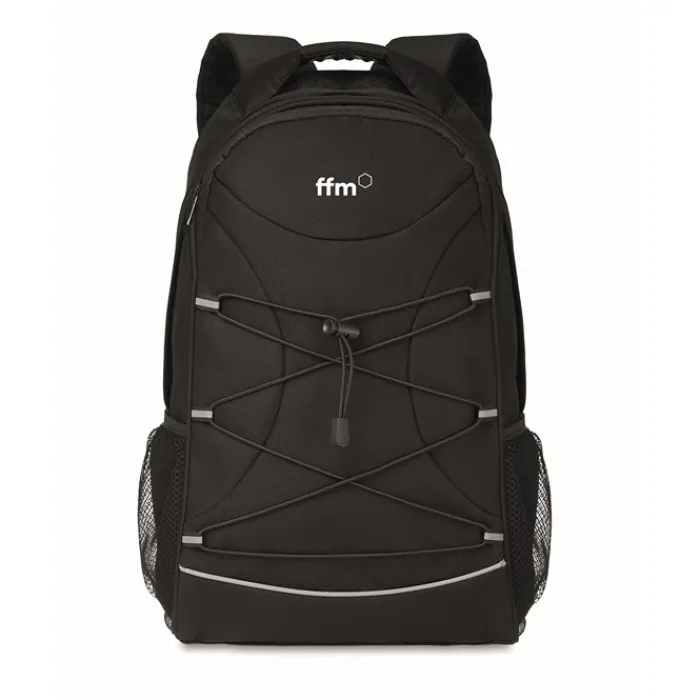 Gift Campaign Zaino cordini in tinta e dettagli riflettenti con tasche a rete RPET> Zaini Sportivi