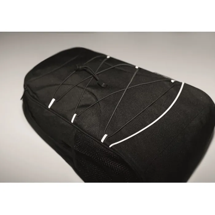 Gift Campaign Zaino cordini in tinta e dettagli riflettenti con tasche a rete RPET> Zaini Sportivi