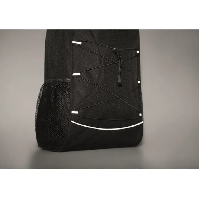Gift Campaign Zaino cordini in tinta e dettagli riflettenti con tasche a rete RPET> Zaini Sportivi