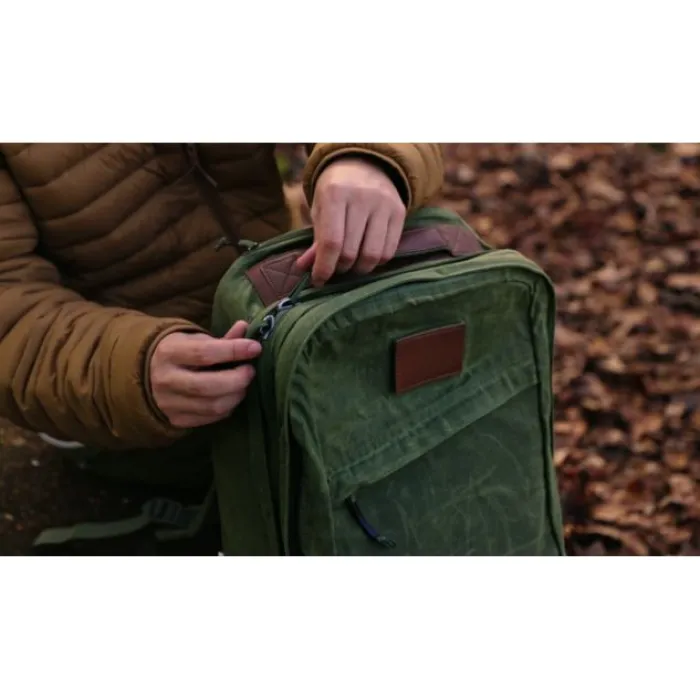 Gift Campaign Zaino da 27l con tasca per pc in cotone riciclato cerato da 230g/m2> Zaini Porta Pc|Zaini Da Viaggio