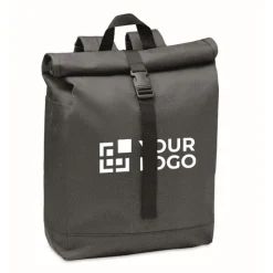 Gift Campaign Zaino da viaggio personalizzato con chiusura rolltop e tasca Roll Top RPET></noscript> Zaini Da Viaggio
