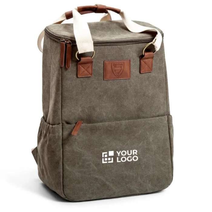 Gift Campaign Zaino frigo in tela con maniglia resistente e vari scomparti da 23l> Borse Termiche