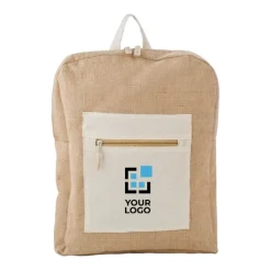 Gift Campaign Zaino in juta e cotone con tasca personalizzabile e cerniera frontale></noscript> Zaini Da Viaggio