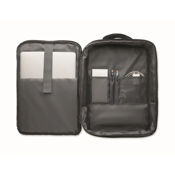 Gift Campaign Zaino in RPET con effetto mélange e supporto per trolley da 15''> Zaini Porta Pc