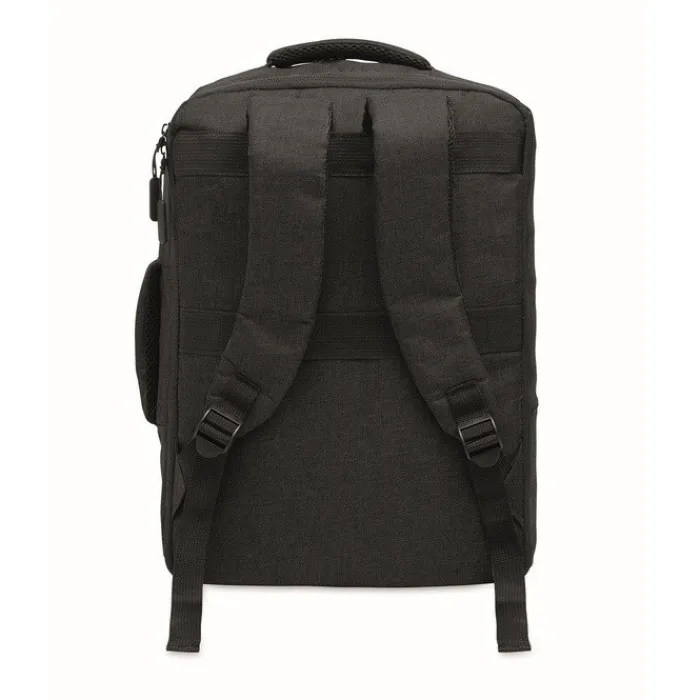 Gift Campaign Zaino in RPET con effetto mélange e supporto per trolley da 15''> Zaini Porta Pc