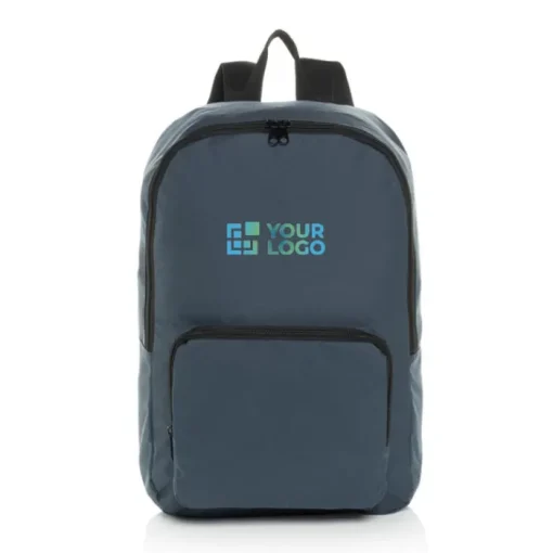 Gift Campaign Zaino pieghevole in poliestere riciclato 300D con tasca frontale> Zaini Da Viaggio