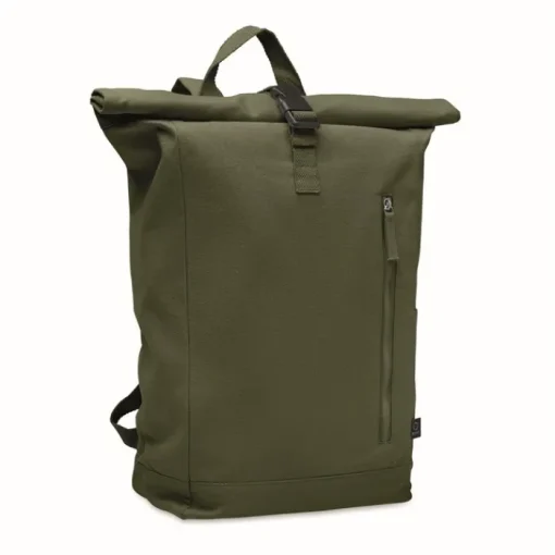 Gift Campaign Zaino roll top in cotone riciclato 390 g/m² con cerniera anteriore> Zaini Da Viaggio