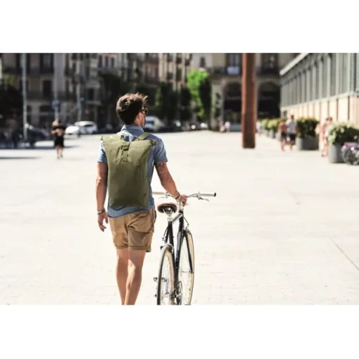 Gift Campaign Zaino roll top in cotone riciclato 390 g/m² con cerniera anteriore> Zaini Da Viaggio