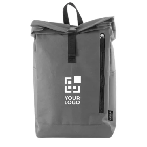 Gift Campaign Zaino roll-top in poliestere con tasca verticale sul davanti> Zaini Da Viaggio