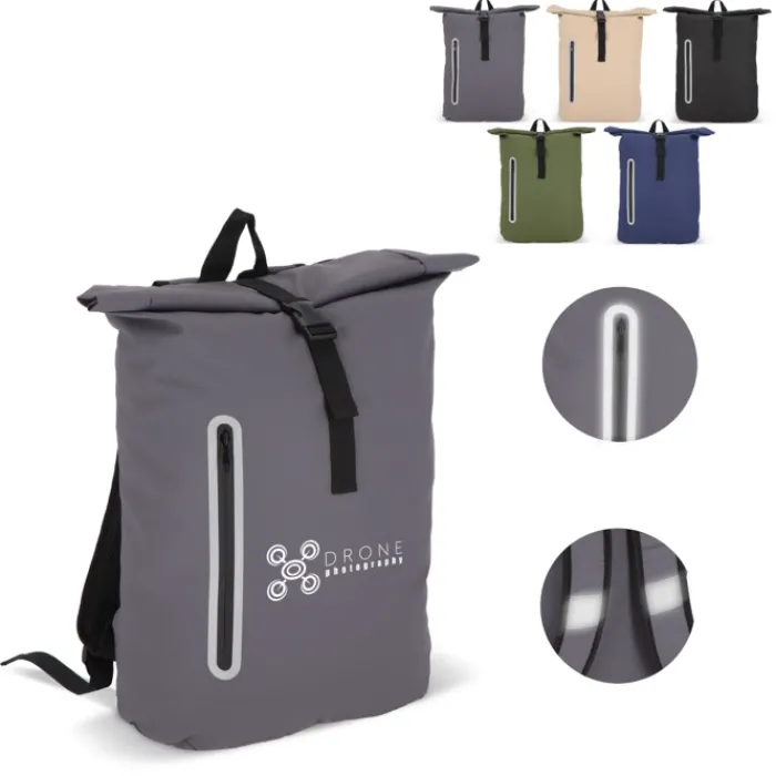 Gift Campaign Zaino roll-top in PU con dettagli riflettenti 20L> Zaini Sportivi