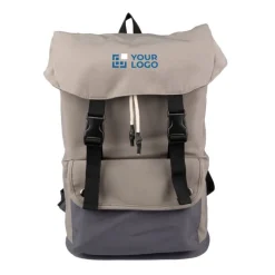 Gift Campaign Zaino tricolore con patta che si chiude con 2 fibbie e tasca pc 15''><noscript><img width=